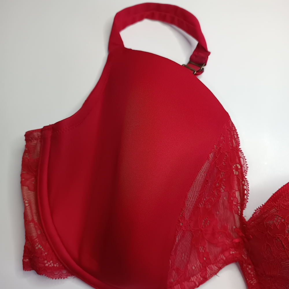 Cacique Vibrant Red Lace Bra